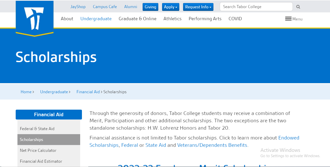 Jayshop  Tabor College